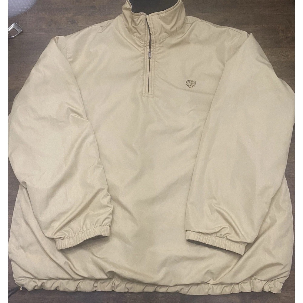Ralph Lauren Polo Golf Reversible Jacket Mens Sz L Fleece Pullover Quarter Zip
